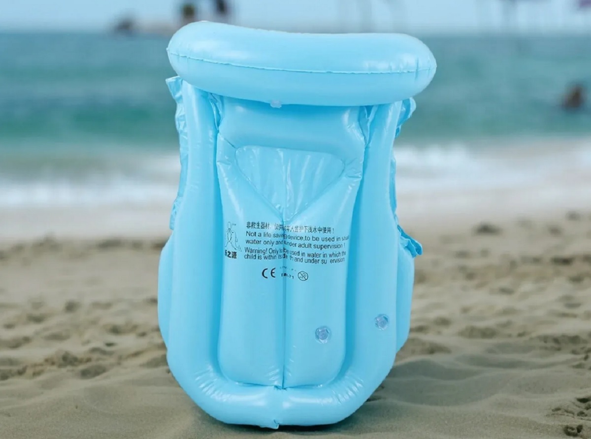 Detská jedinečná nafukovacia plavecká vesta s golierom (3–6 rokov)